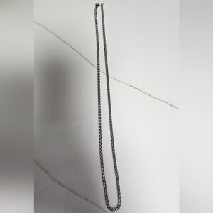 Men's Silver Stainless Steel 24" Chain Necklace